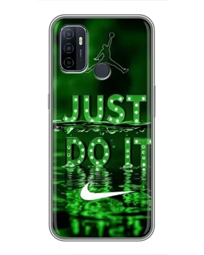 Чехол для OPPO A53 с картинкой «Зеленый неоновый Nike»