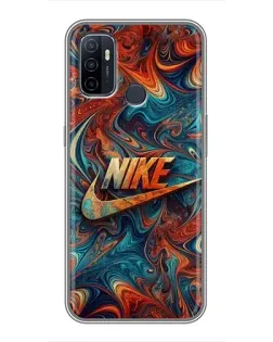 Чехол для OPPO A53 с картинкой «Nike в абстракции»