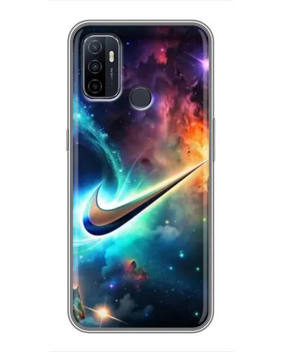 Чехол для OPPO A53 с картинкой «Космический Nike Swoosh»