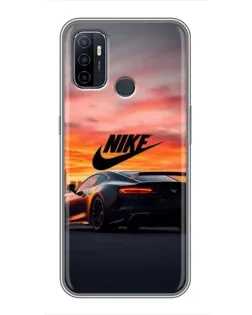Чехол для OPPO A53 с картинкой «Nike и суперкар»