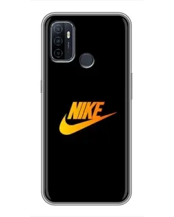 Чехол для OPPO A53 с картинкой «Золотой логотип Nike»