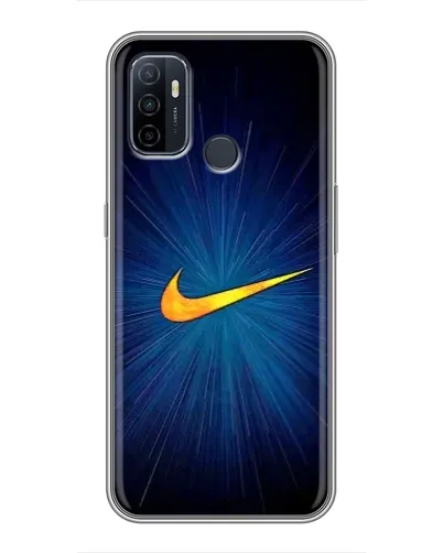 Чехол для OPPO A53 с картинкой «Синий пульс Nike» Чехол для OPPO A53 с картинкой «Синий пульс Nike»