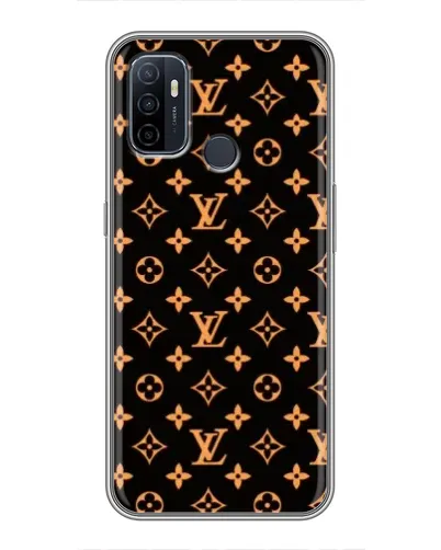 Чехол для OPPO A53 с картинкой «Золотая монограмма LV»