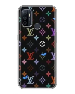 Чехол для OPPO A53 с картинкой «Цветная монограмма LV»