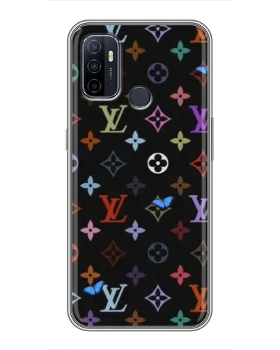 Чехол для OPPO A53 с картинкой «Цветная монограмма LV»