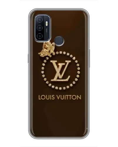 Чехол для OPPO A53 с картинкой «LV — золотая печать»
