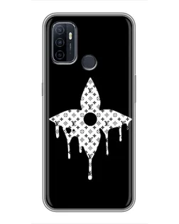 Чехол для OPPO A53 с картинкой «Цветочная монограмма»