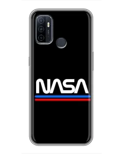 Чехол для OPPO A53 с картинкой «NASA — классика Red Blue»