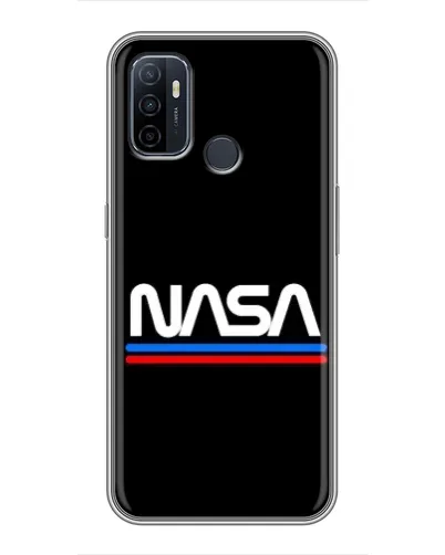 Чехол для OPPO A53 с картинкой «NASA — классика Red Blue»