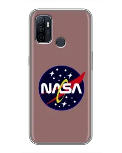 Чехол для OPPO A53 с картинкой «NASA — ретро космос»