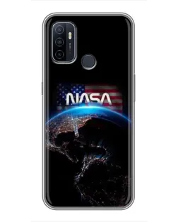 Чехол для OPPO A53 с картинкой «Земля из космоса NASA»