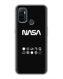 Чехол для OPPO A53 с картинкой «NASA — технический принт»