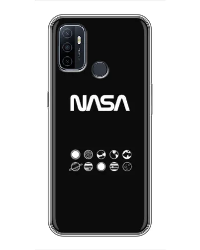 Чехол для OPPO A53 с картинкой «NASA — технический принт»