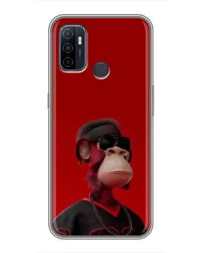 Чехол для OPPO A53 с картинкой «Bored Ape в красном»