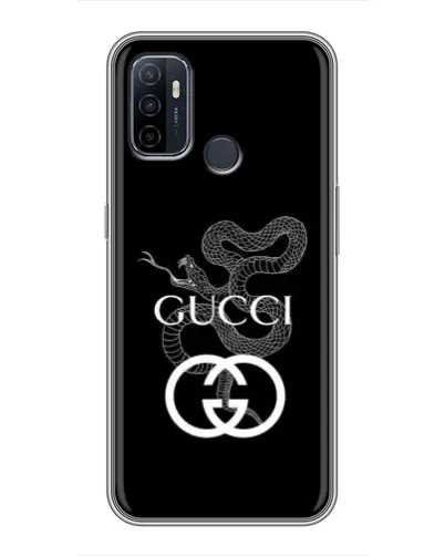 Чехол для OPPO A53 с картинкой «Gucci — серебряная змея» Чехол для OPPO A53 с картинкой «Gucci — серебряная змея»