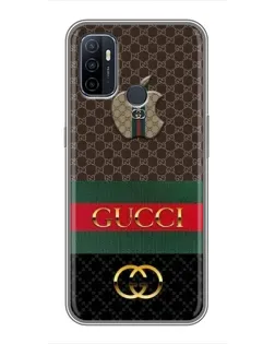 Чехол для OPPO A53 с картинкой «Gucci — брендированный десерт» Чехол для OPPO A53 с картинкой «Gucci — брендированный десерт»