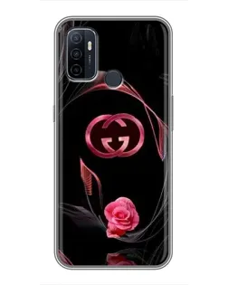 Чехол для OPPO A53 с картинкой «Gucci — неоновая роза» Чехол для OPPO A53 с картинкой «Gucci — неоновая роза»