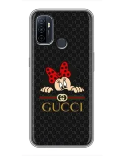 Чехол для OPPO A53 с картинкой «Минни Маус Gucci — черный» Чехол для OPPO A53 с картинкой «Минни Маус Gucci — черный»