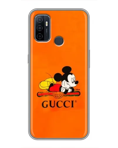 Чохол для OPPO A53 з картинкою «Міккі Маус Gucci — помаранч» Чохол для OPPO A53 з картинкою «Міккі Маус Gucci — помаранч»