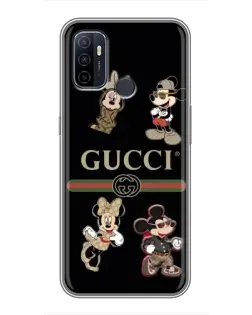 Чехол для OPPO A53 с картинкой «Gucci — герои Disney и монограмма» Чехол для OPPO A53 с картинкой «Gucci — герои Disney и монограмма»