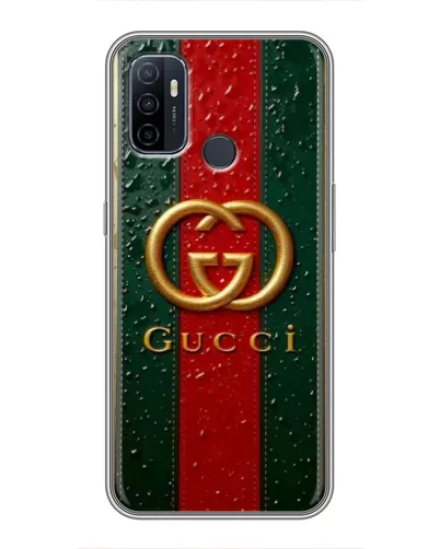 Чохол для OPPO A53 з картинкою «Gucci — фірмова смуга та золото» Чохол для OPPO A53 з картинкою «Gucci — фірмова смуга та золото»