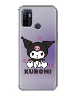 Чехол для OPPO A53 с картинкой «Kuromi — фиолетовый арт»