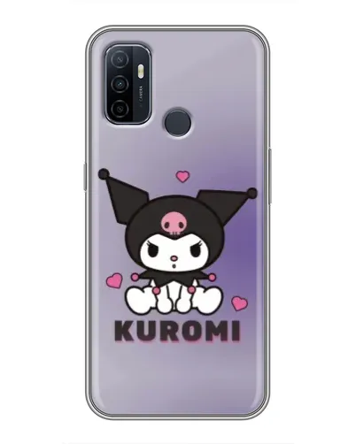 Чехол для OPPO A53 с картинкой «Kuromi — фиолетовый арт»