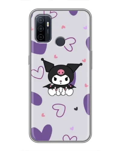 Чехол для OPPO A53 с картинкой «Kuromi и лавандовые сердца»