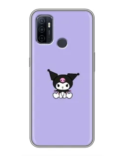 Чехол для OPPO A53 с картинкой «Kuromi — фиолетовый минимализм»