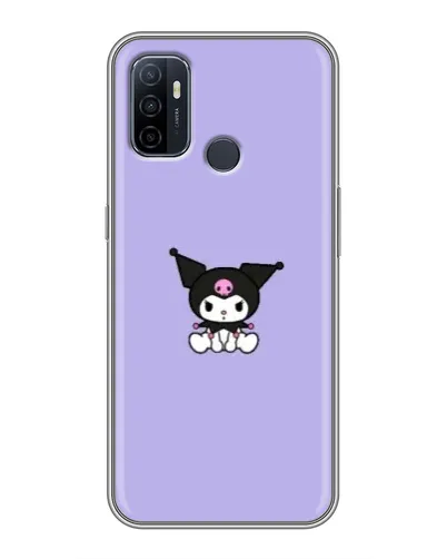 Чехол для OPPO A53 с картинкой «Kuromi — фиолетовый минимализм»