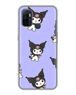 Чехол для OPPO A53 с картинкой «Паттерн с Kuromi»