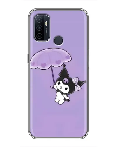 Чехол для OPPO A53 с картинкой «Kuromi с зонтиком»