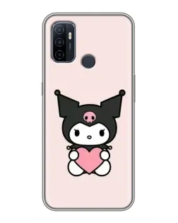 Чехол для OPPO A53 с картинкой «Kuromi и сердце»