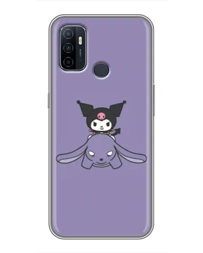 Чехол для OPPO A53 с картинкой «Kuromi на лиловом фоне»