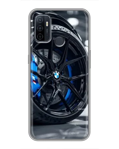 Чехол для OPPO A53 с картинкой «Колесо BMW вблизи»