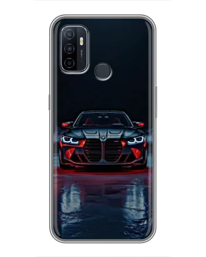 Чехол для OPPO A53 с картинкой «BMW на мокрой дороге»
