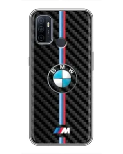 Чехол для OPPO A53 с картинкой «Эмблема BMW и карбон» Чехол для OPPO A53 с картинкой «Эмблема BMW и карбон»