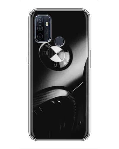Чехол для OPPO A53 с картинкой «Эмблема BMW — макро»