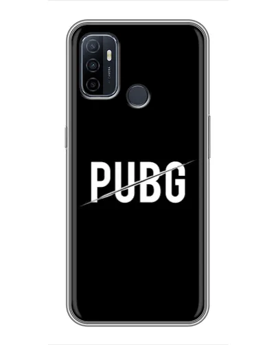 Чехол для OPPO A53 с картинкой «PUBG — белый логотип»