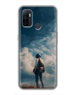 Чехол для OPPO A53 с картинкой «Герой PUBG на скале» Чехол для OPPO A53 с картинкой «Герой PUBG на скале»