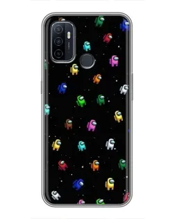 Чехол для OPPO A53 с картинкой «Экипаж Among Us»