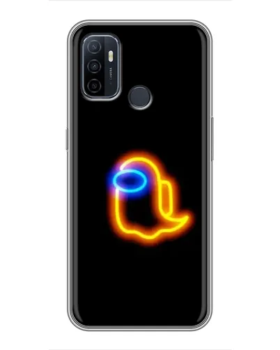 Чехол для OPPO A53 с картинкой «Among Us неоновое сияние»