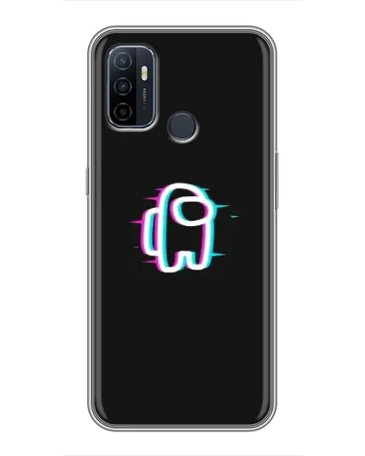 Чехол для OPPO A53 с картинкой «Among Us неон»