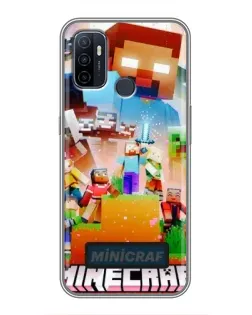 Чехол для OPPO A53 с картинкой «Minecraft герои игры»