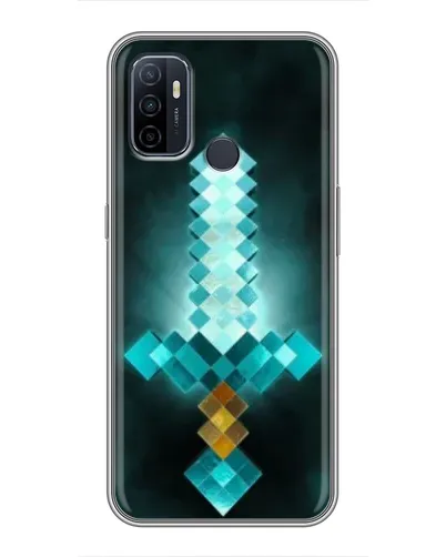 Чехол для OPPO A53 с картинкой «Алмазный меч неон»