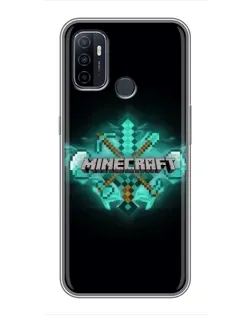 Чехол для OPPO A53 с картинкой «Minecraft Diamond лого»