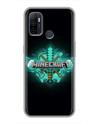 Чехол для OPPO A53 с картинкой «Minecraft Diamond лого»