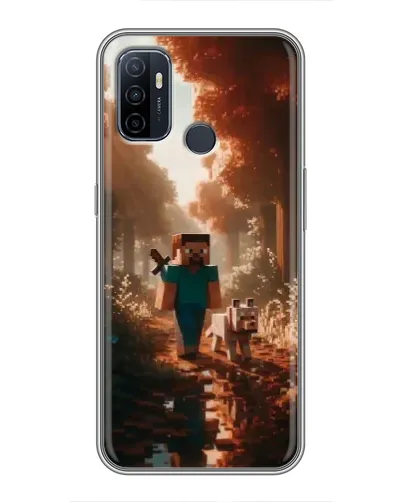 Чехол для OPPO A53 с картинкой «Стив в лесу»