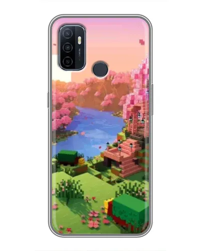 Чехол для OPPO A53 с картинкой «Розовое дерево Minecraft»