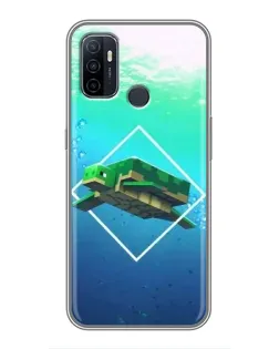 Чехол для OPPO A53 с картинкой «Черепаха Minecraft»